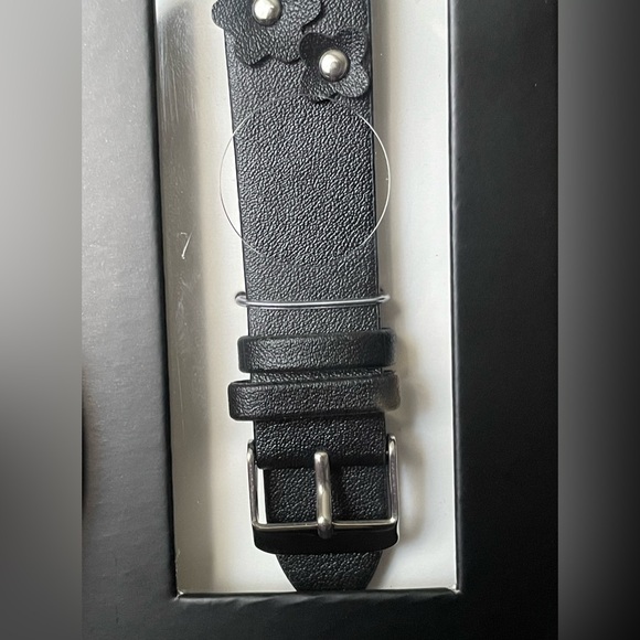 Black Floral Watch Band - Picture 4 of 9